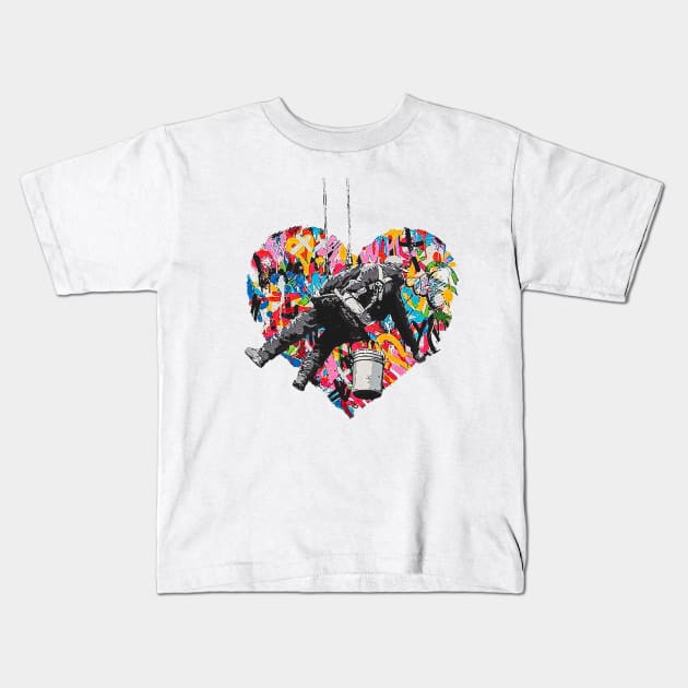 Giving Color to Your Heart Kids T-Shirt by HARKO DESIGN